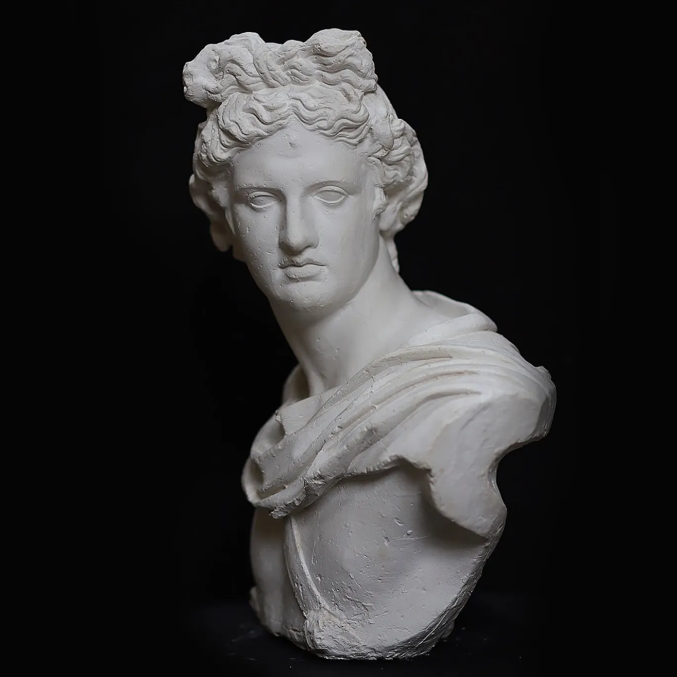 Scultura Apollo del Belvedere in Gesso Bianco
