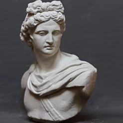 Scultura Apollo del Belvedere in Gesso Bianco