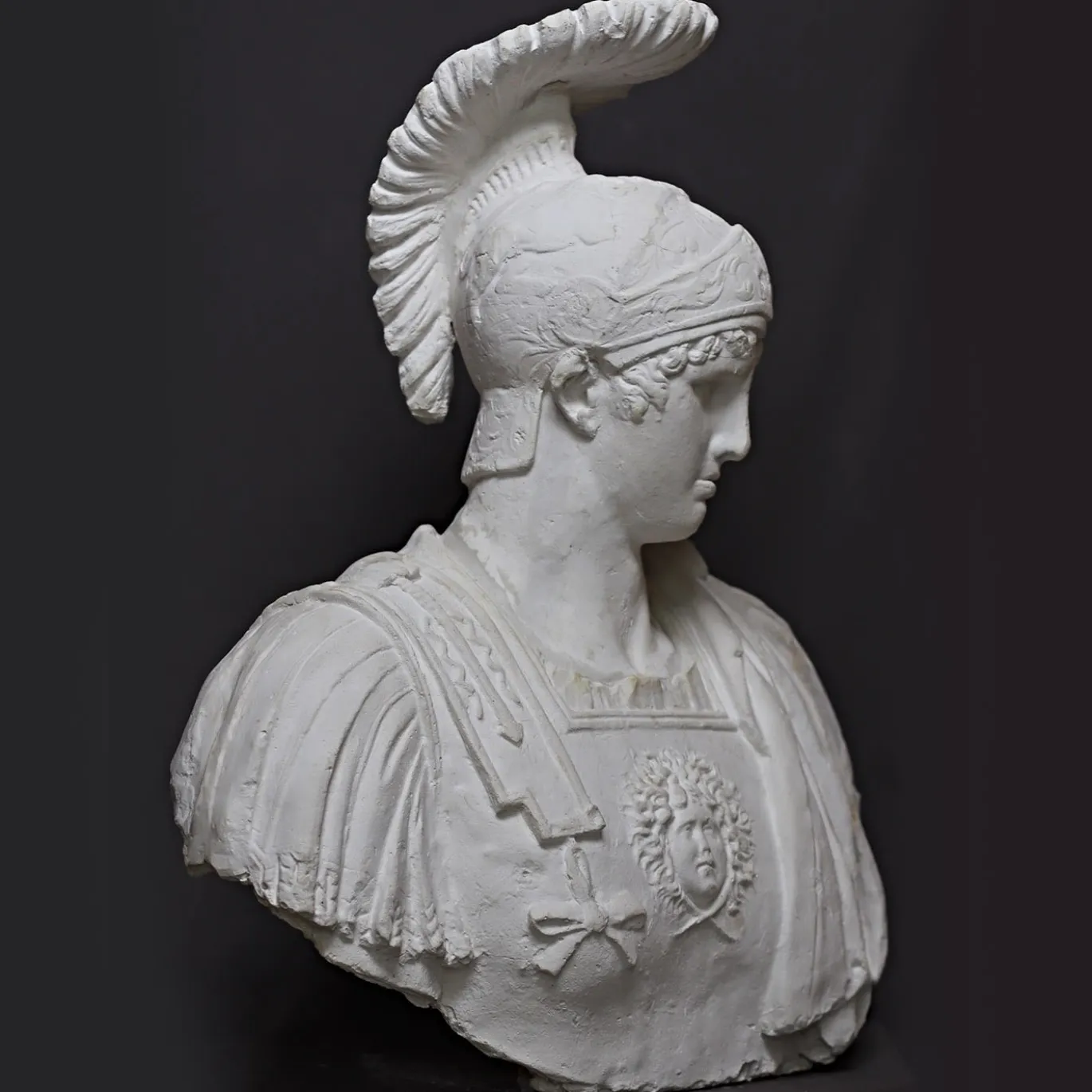 Scultura Ares in Gesso Bianco