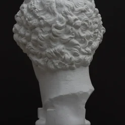 Scultura Busto di Antinoo in Gesso Bianco