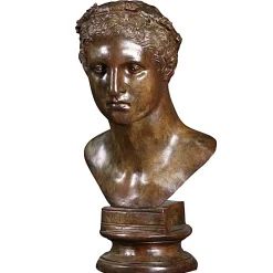 Scultura Busto di Atleta in bronzo