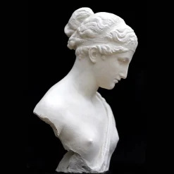 Scultura Busto di Ebe in Gesso Bianco