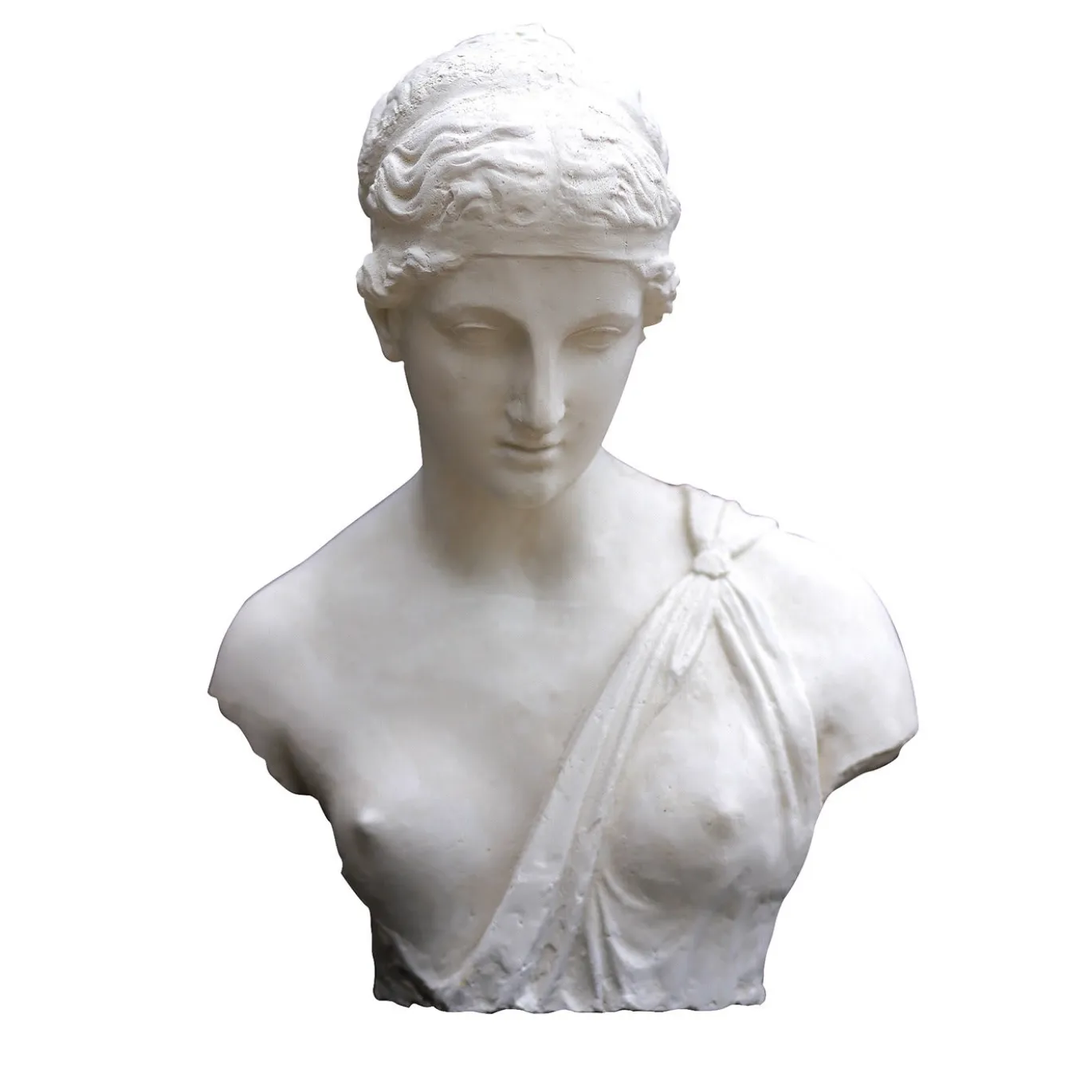 Scultura Busto di Ebe in Gesso Bianco