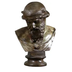 Scultura Busto Platone in bronzo