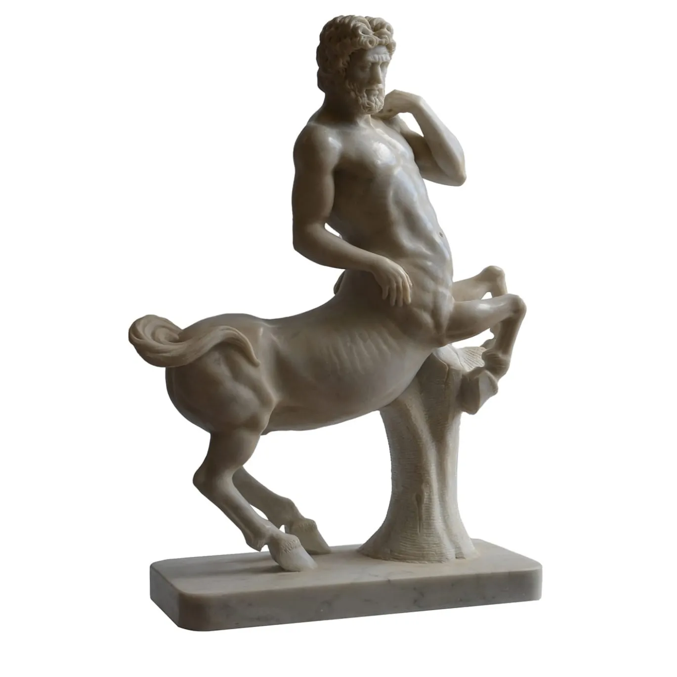 Scultura Centauro Bianco Carrara