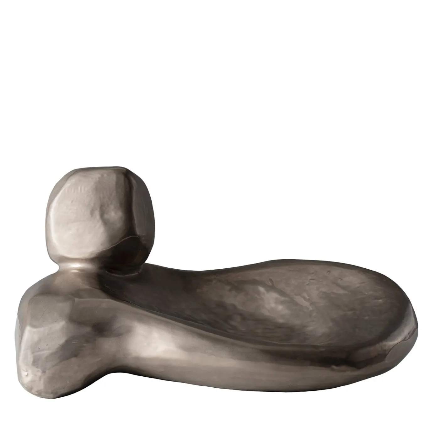Scultura Centrotavola Media in Ceramica Argento