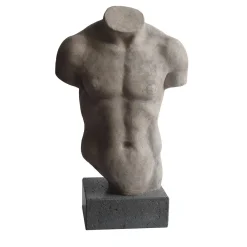 Scultura ceramica Torso di Discophoros con base