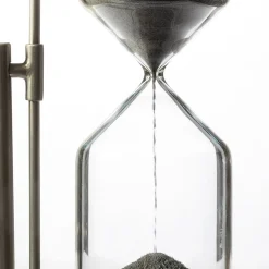 Scultura Clessidra Timeless con Limatura di Ferro Grigia
