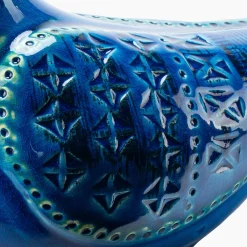 Scultura Colomba Blu in Ceramica di Aldo Londi