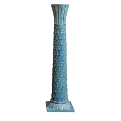 Scultura Decorativa a Colonna Anne Azzurra