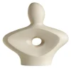Scultura decorativa Alma in porcellana beige