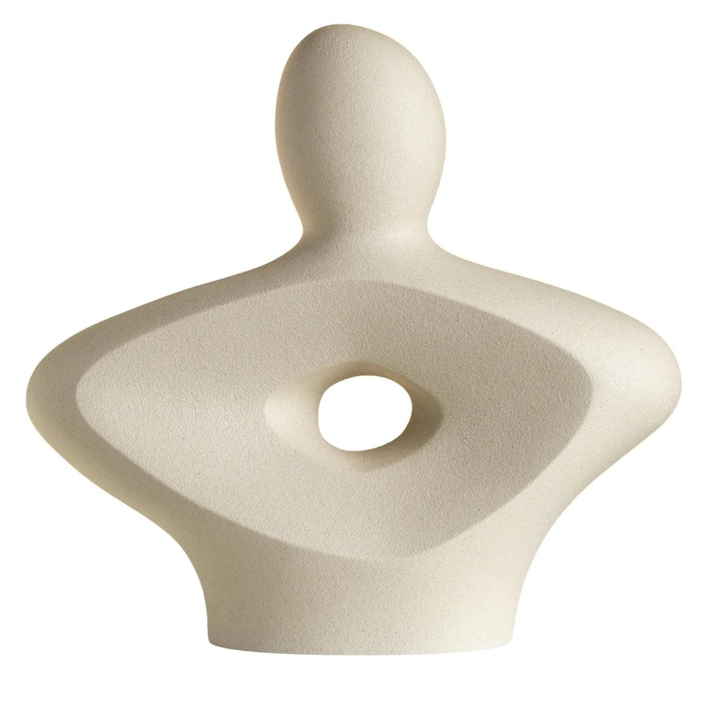 Scultura decorativa Alma in porcellana beige