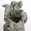 Scultura decorativa astratta Pastiche in ceramica grigia