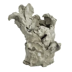 Scultura decorativa astratta Pastiche in ceramica grigia