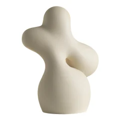 Scultura decorativa Bubble in porcellana beige