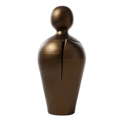 Scultura Decorativa Da in Ceramica Bronzo H 90 cm | 35.4"