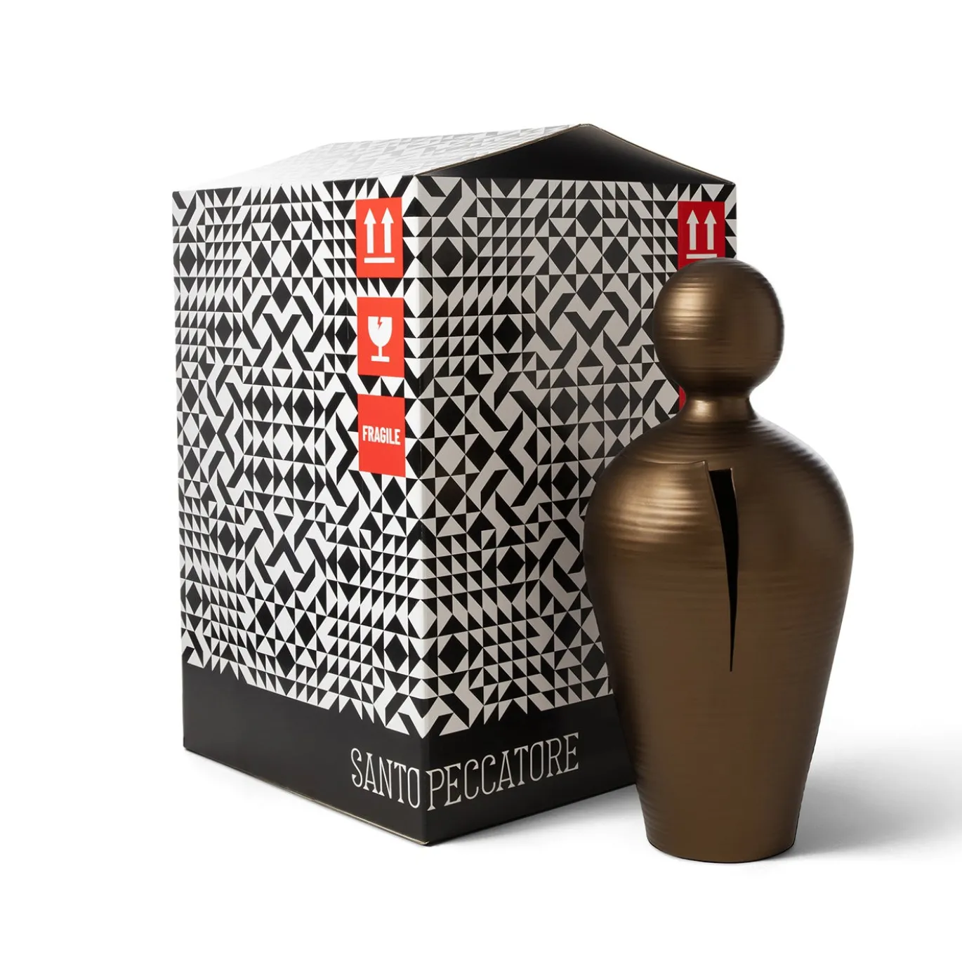 Scultura Decorativa Do in Ceramica Bronzo H 90 cm | 35.4"