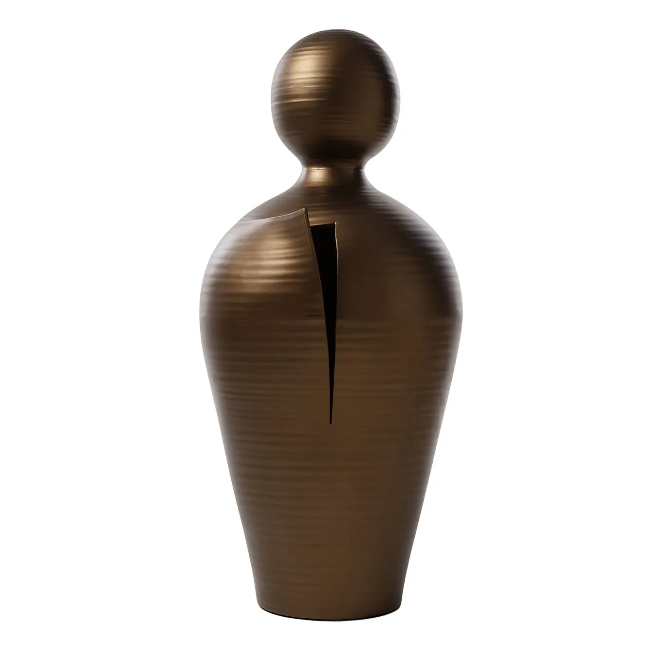 Scultura Decorativa Do in Ceramica Bronzo H 90 cm | 35.4"