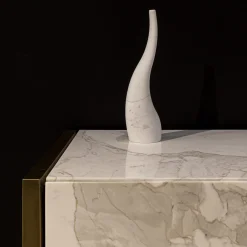 Scultura Decorativa Ondulata in Travertino