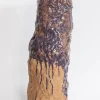 Scultura Decorativa Pastiche Media in Terracotta Smaltata Viola