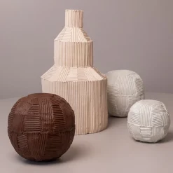 Scultura decorativa Sfero Cartoccio C15/Cacao