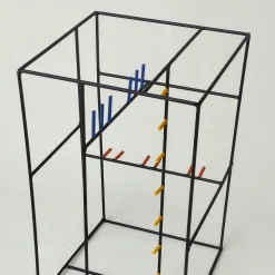 Scultura Decorativa Spazio Ritmo in Rame Nero