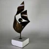 Scultura decorativa stilizzata Tulip in ferro di Lorenzo Quadalti