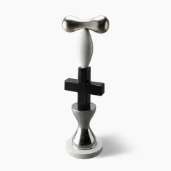 Scultura Decorativa Totem Nera Bianca e Platino di Karim Rashid