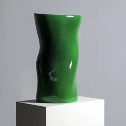 Scultura di busto femminile verde