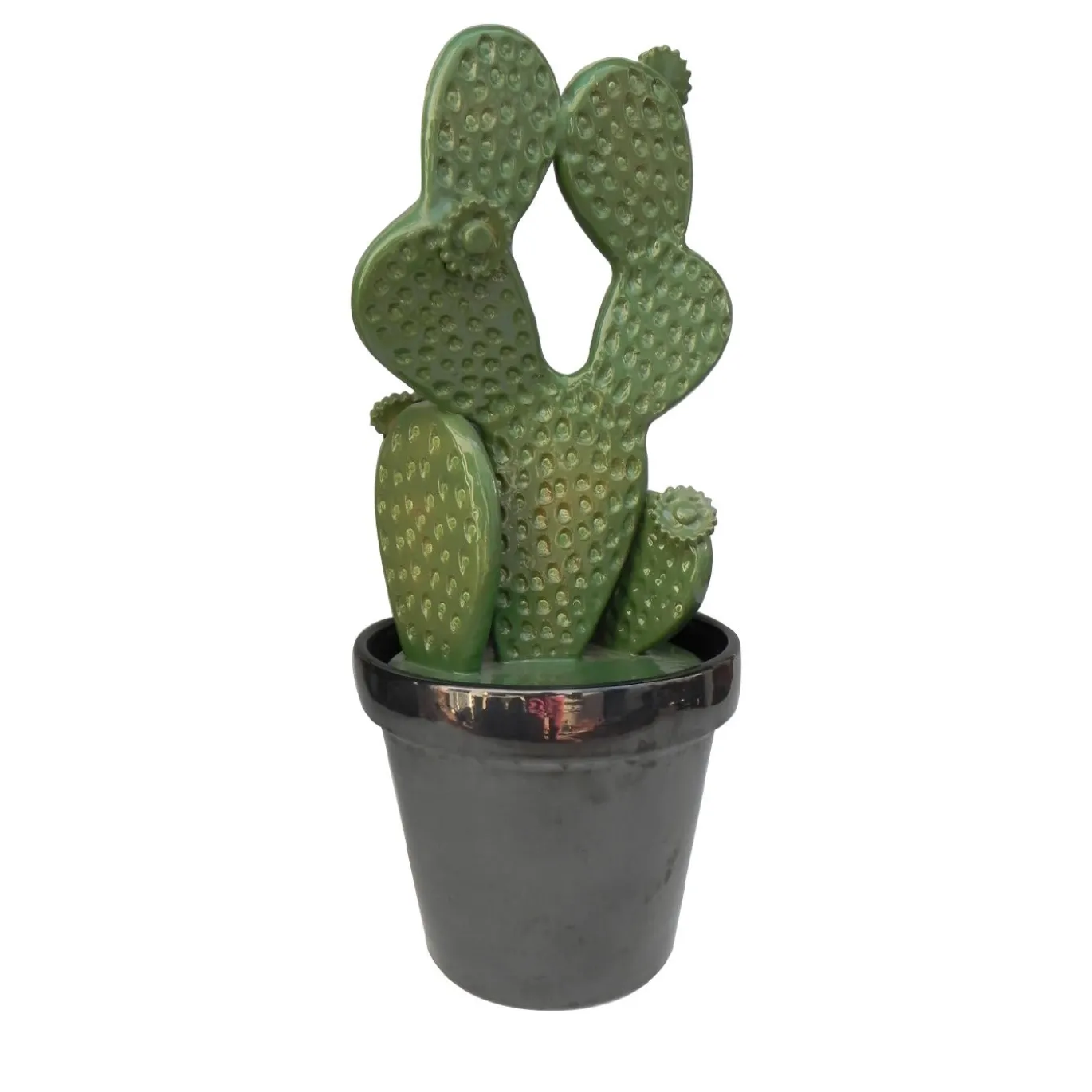 Scultura di cactus in ceramica di Tullio Mazzotti in via Gutierrez