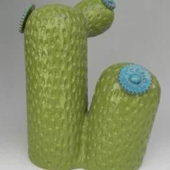 Scultura di cactus in ceramica Little Rock Street di Tullio Mazzotti