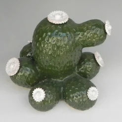 Scultura di cactus in ceramica Boulder Avenue di Tullio Mazzotti