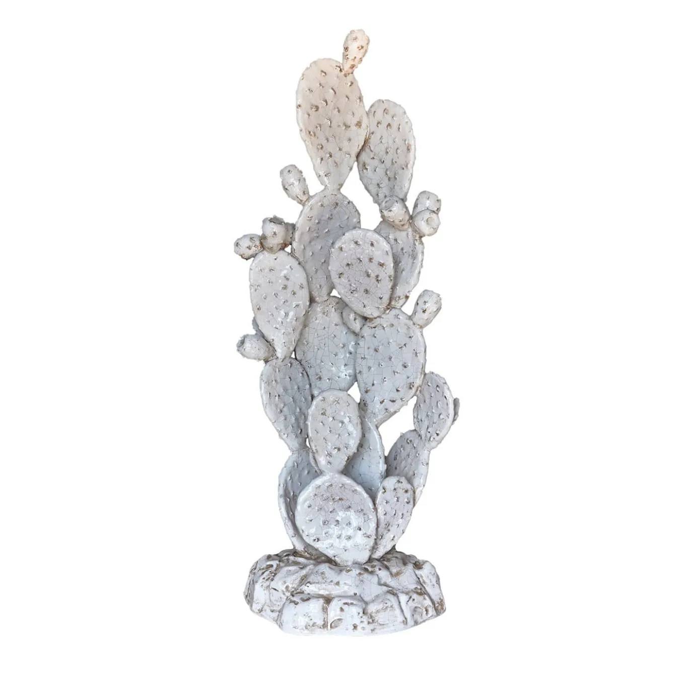 Scultura di fico d'India bianco