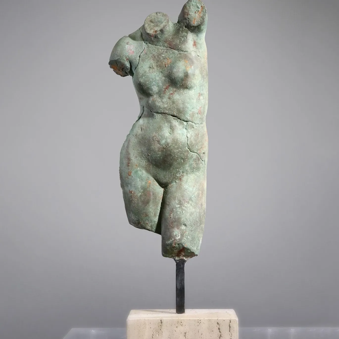Scultura Dorso Donna Frammento piccolo in Bronzo