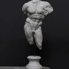 Scultura Ercole Farnese in Gesso Bianco
