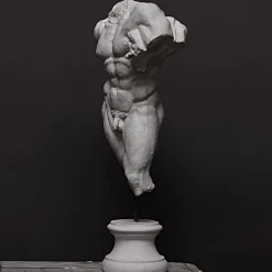 Scultura Ercole Farnese in Gesso Bianco