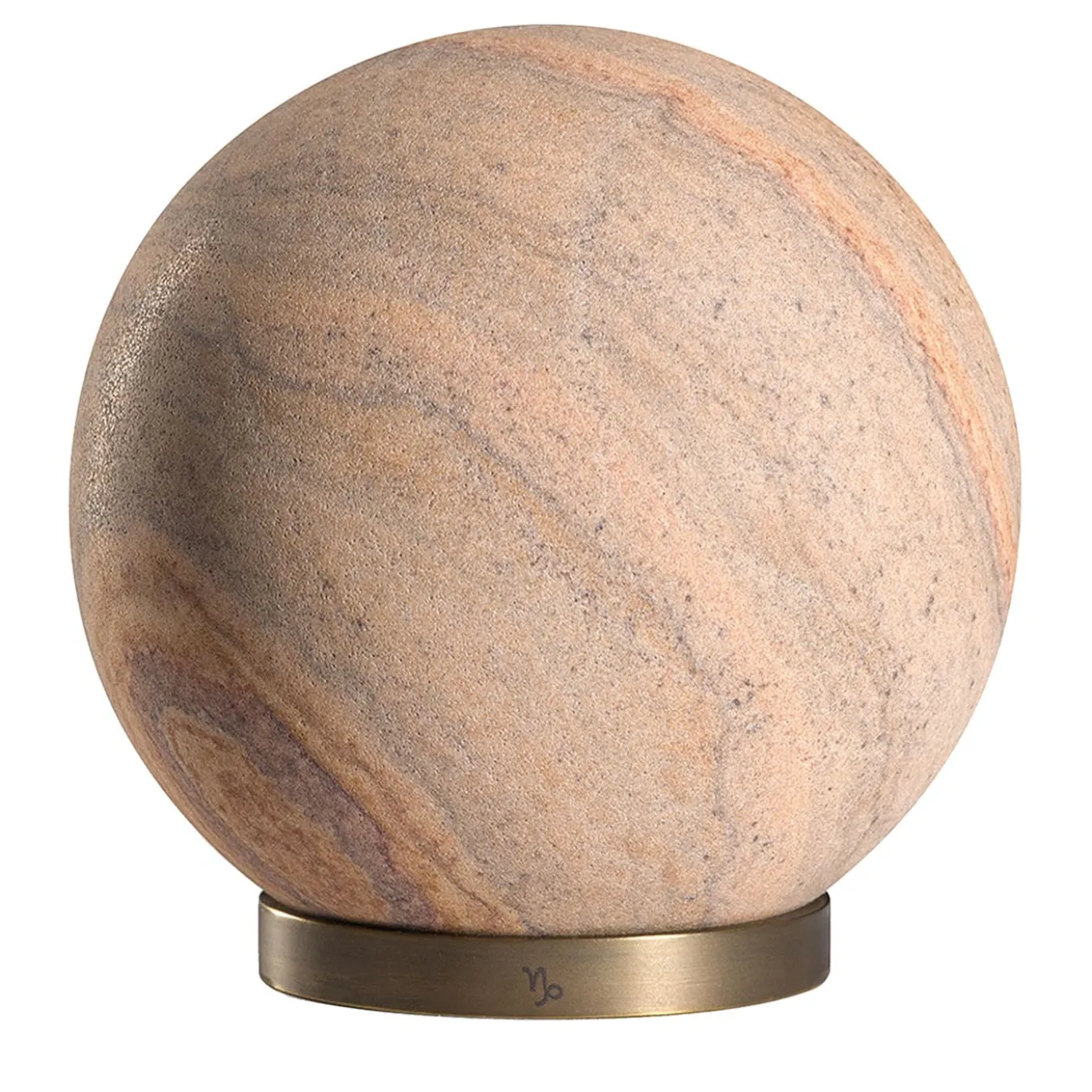 Scultura Fermacarte Gravity Zodiac Capricorno Saturno in Travertino
