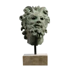 Scultura in bronzo Testa di Fauno