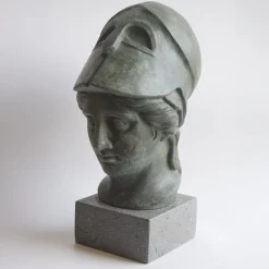 Scultura in ceramica bronzo Athena