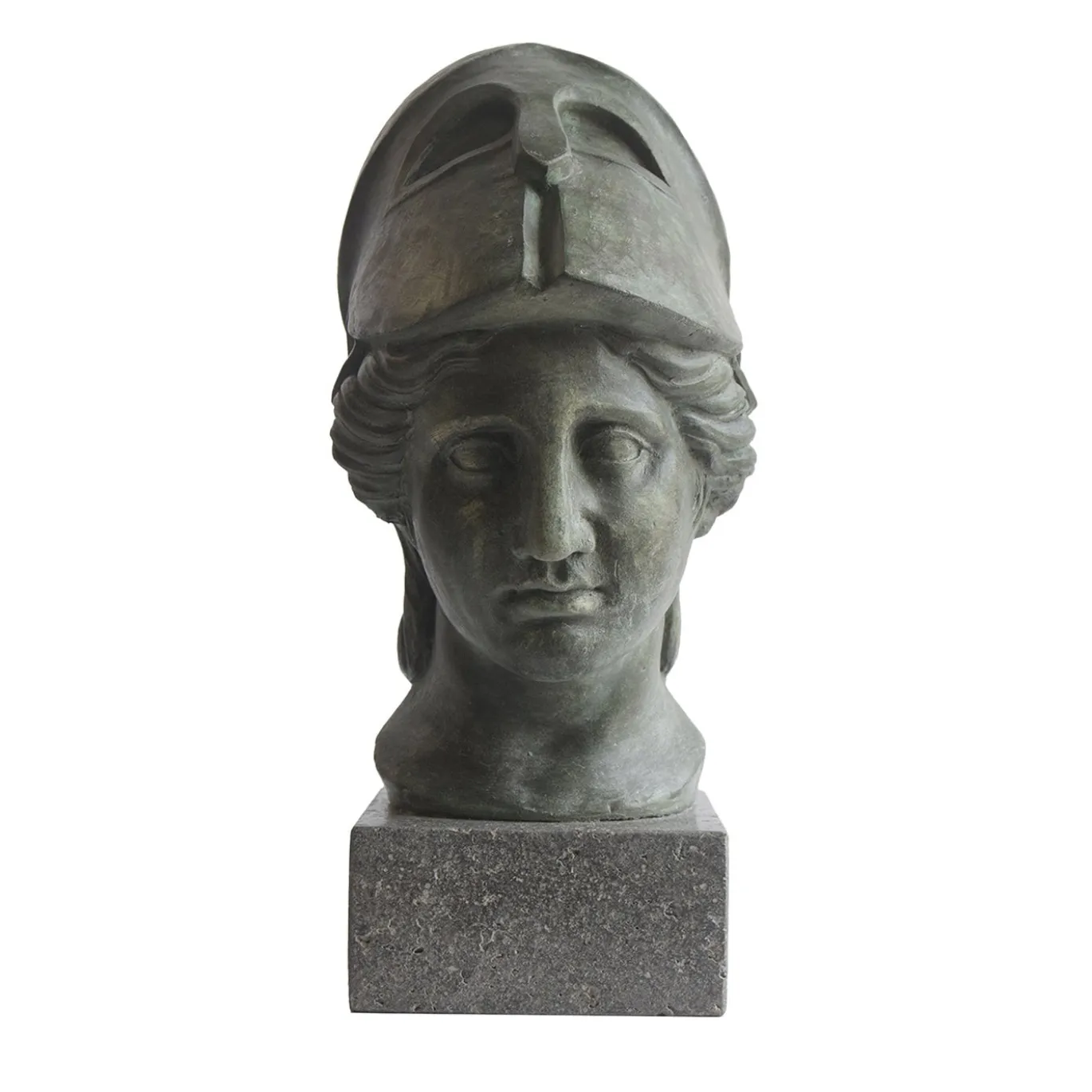 Scultura in ceramica bronzo Athena