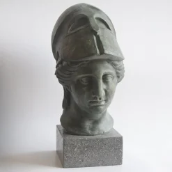 Scultura in ceramica bronzo Athena