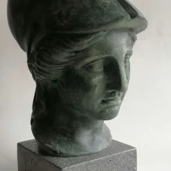Scultura in ceramica bronzo Athena