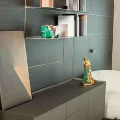 Scultura in ceramica Oro di Madre verde e oro