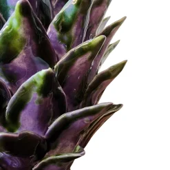 Scultura in ceramica verde e viola Aegis