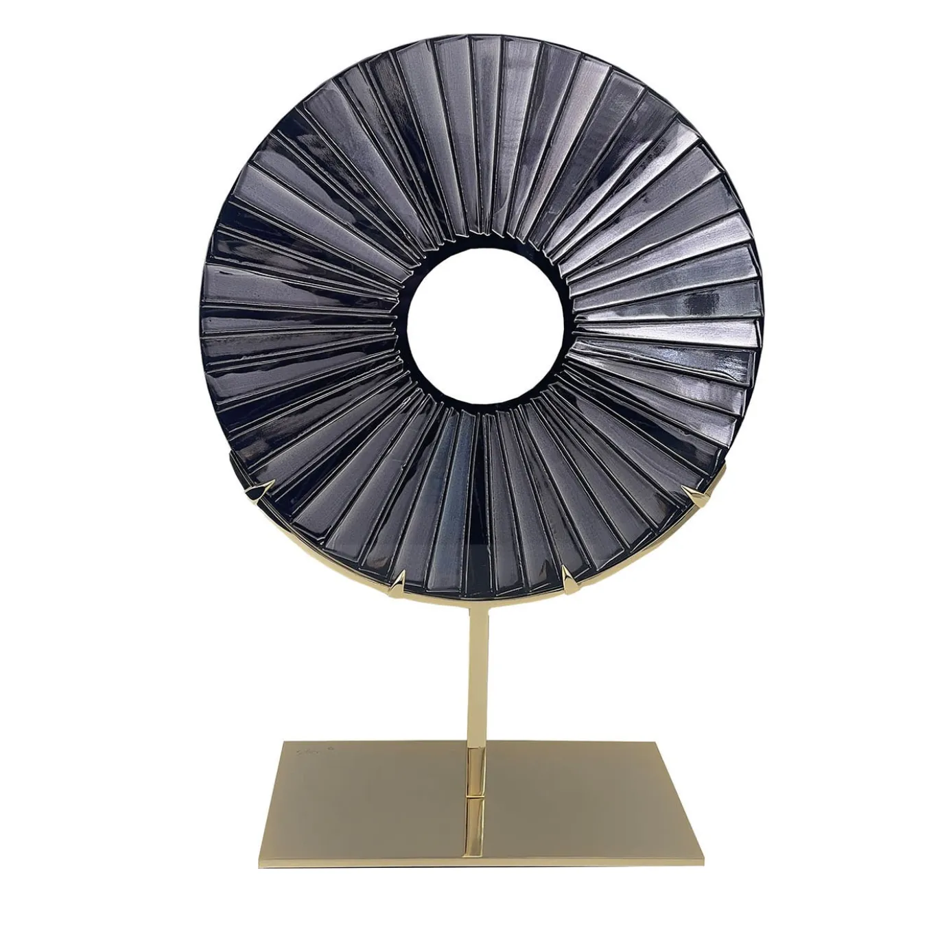 Scultura in cristallo nero Eye