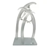 Scultura in cristallo trasparente Corni