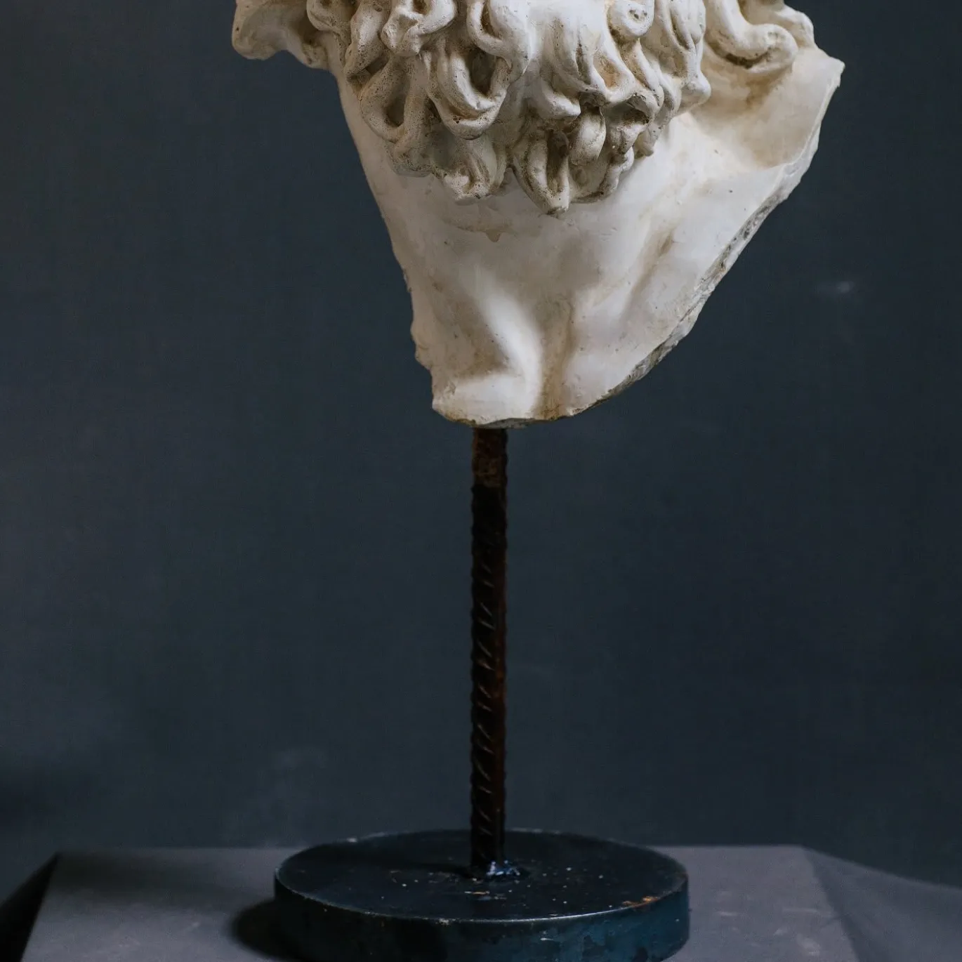 Scultura in gesso con testa di Laocoonte