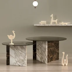 Scultura in Marmo Beige Safari Ippopotamo di Matteo Ragni