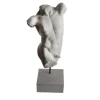 Scultura in marmo di Carrara torso di satiro con base