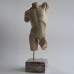 Scultura in marmo di Carrara Torso di Marte con base